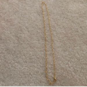 Gold Water Wave Chain Choker 16" Necklace 18K GP